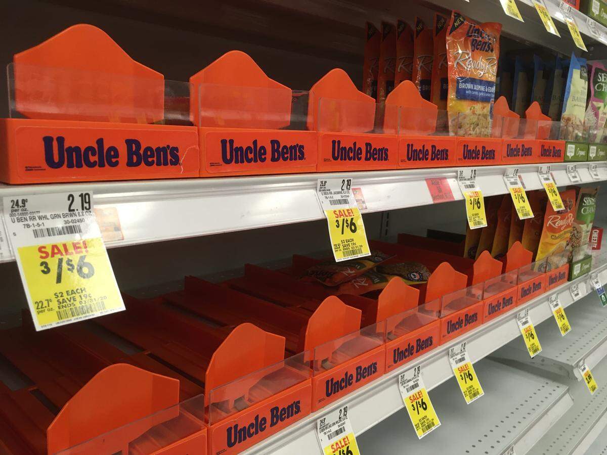 The rice products were nearly sold out at a Belleville grocery store Friday night.