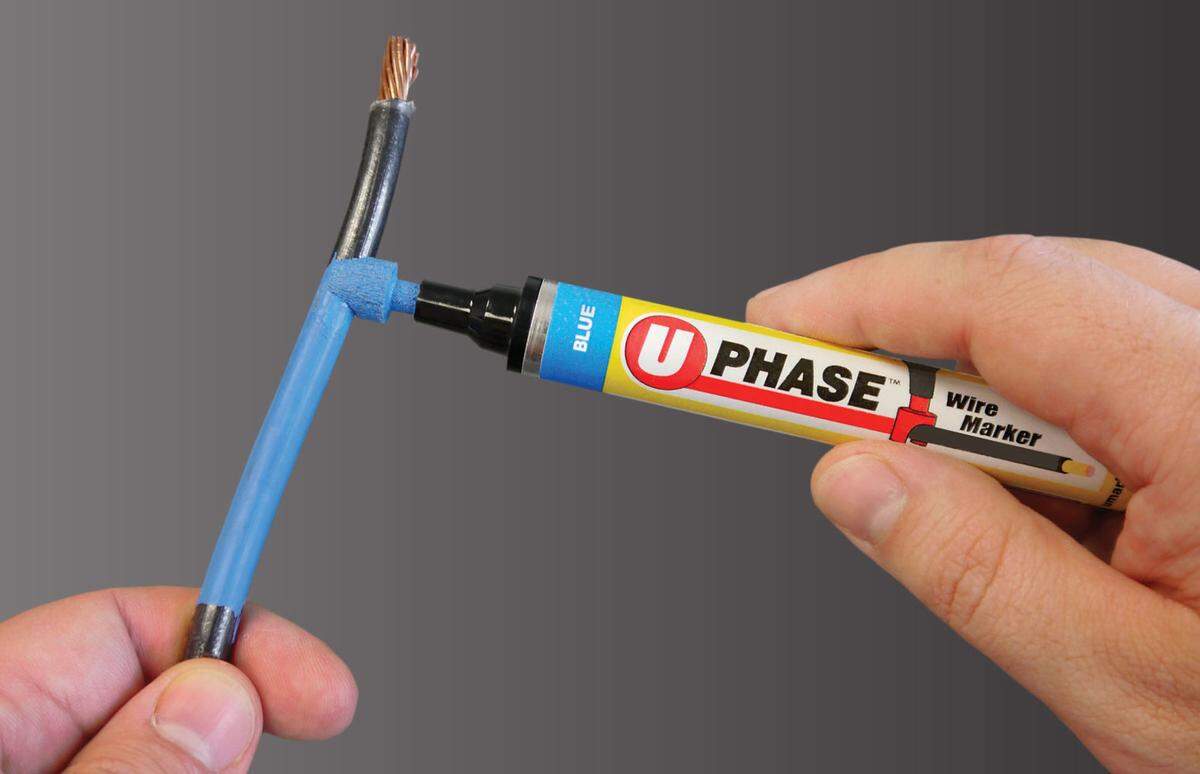 Image of U-Mark Inc.'s U-Phase wire marker in blue