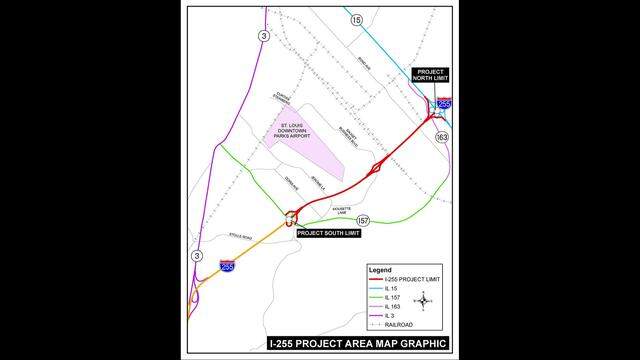 The Illinois Department of Transportation plans to close Interstate 255 so work crews can repair a 3.5-mile section next year.