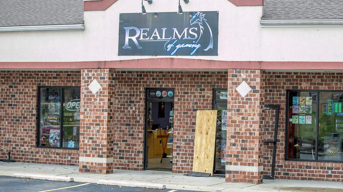 Realms of Gaming located at 300 Edwardsville Road in Troy, Illinois had their front door smashed in around 3 a.m. Monday morning. The store’s display cases were smashed and an estimated $100,000 worth of collectible trading cards and other products were stolen.