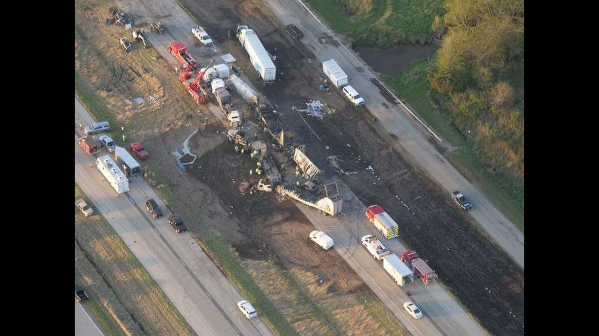 Eight people died in a series of crashes during a dust storm on Interstate 55 near Farmersville on May 1.