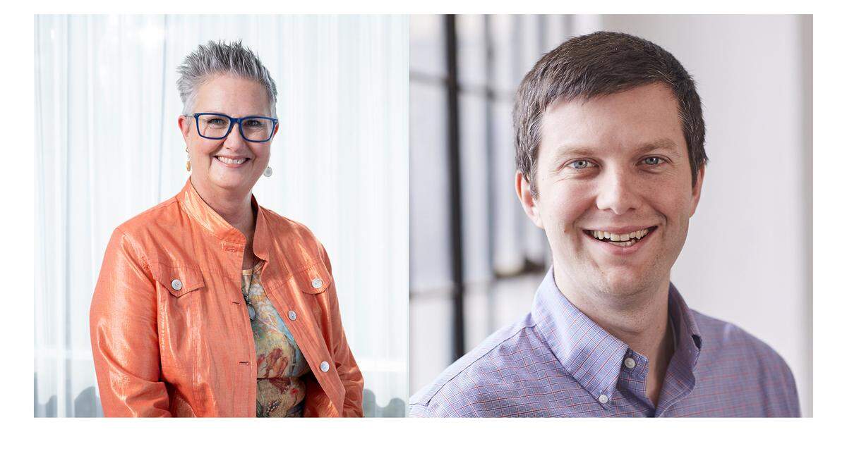 Marsie Geldert-Murphey (left) and Kevin Hall are candidates in the State Senate 56th District Democratic primary