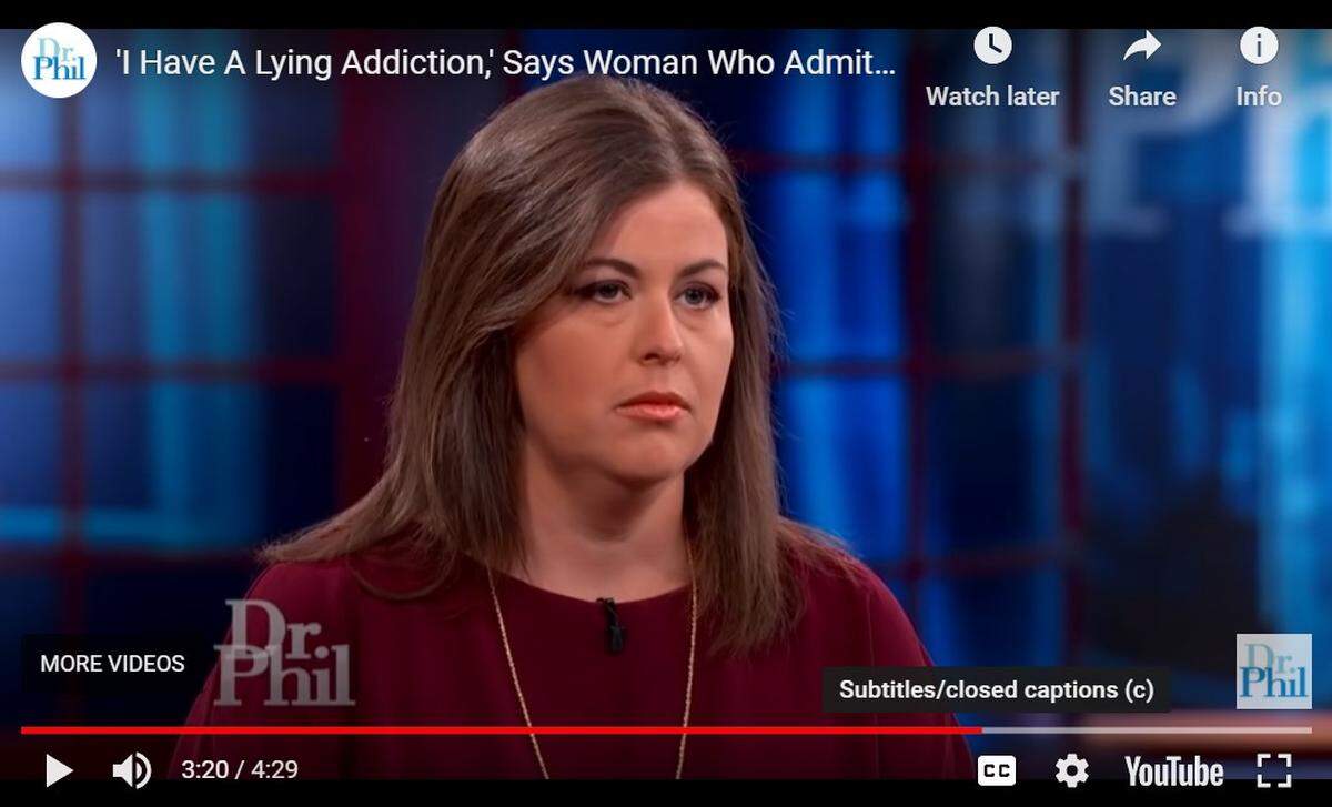 Sarah Delashmit, of Highland, admitted to having a “lying addiction” on a 2019 episode of the “Dr. Phil” show. She apologized to scam victims Liz and Brian Hickox and Bethany Turner.
