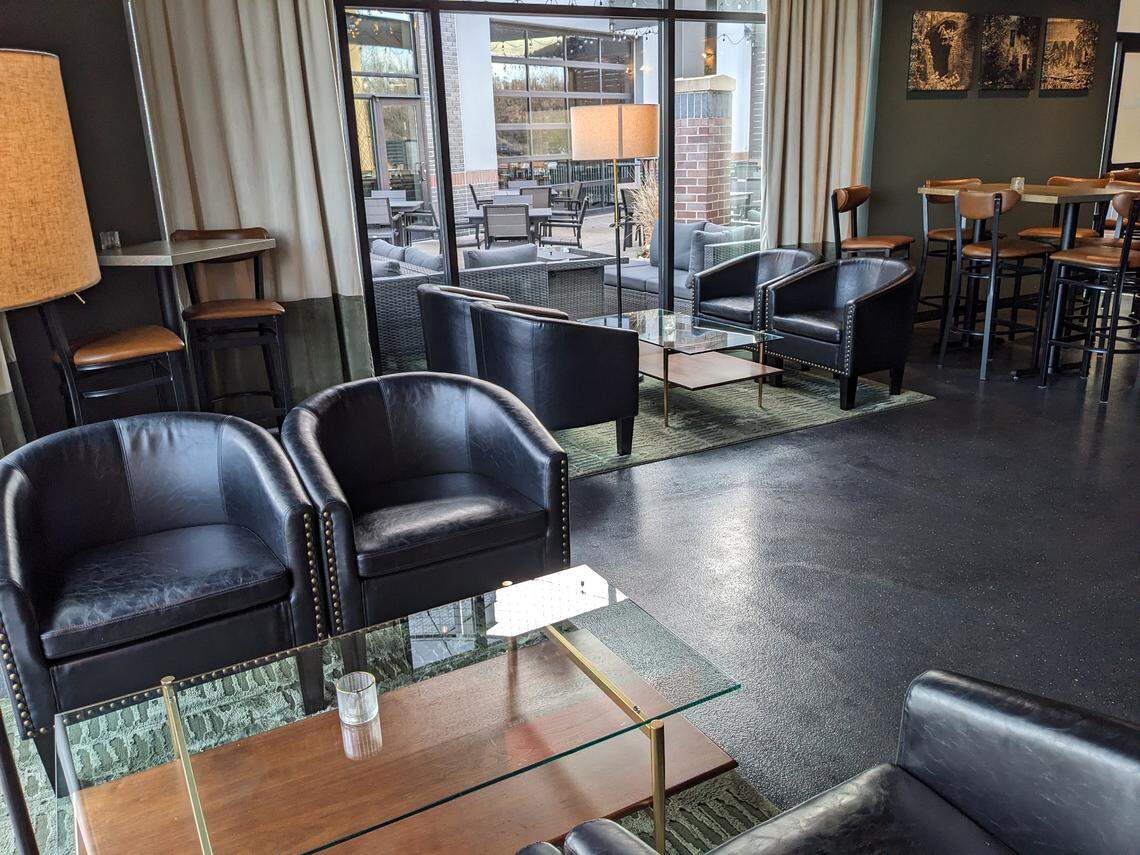 Lounge seating at Brick + Bramble in Edwardsville