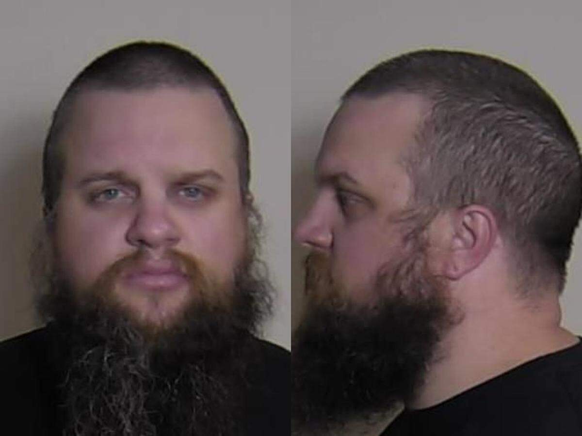 Kyle P. Swanson is shown in his booking photo on May 20, when he was arrested on one misdemeanor and two felony charges by Madison County Sheriff’s Department.