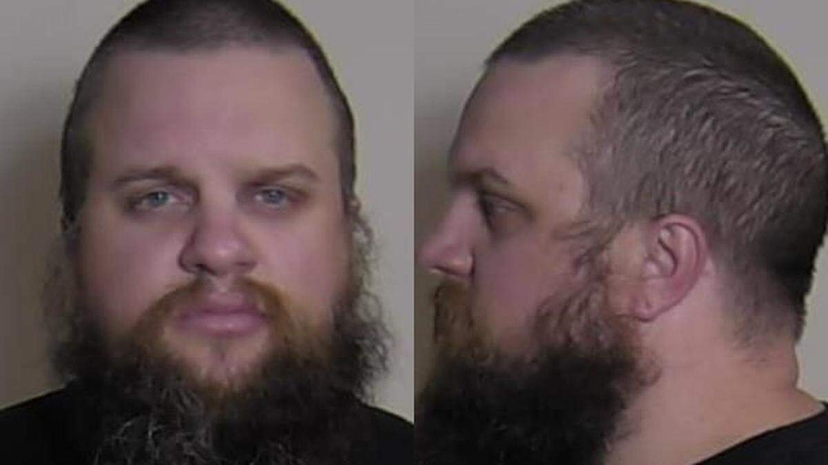 Kyle P. Swanson is shown in his booking photo on May 20, 2021, when he was arrested on one misdemeanor and two felony charges by Madison County Sheriff’s Department.