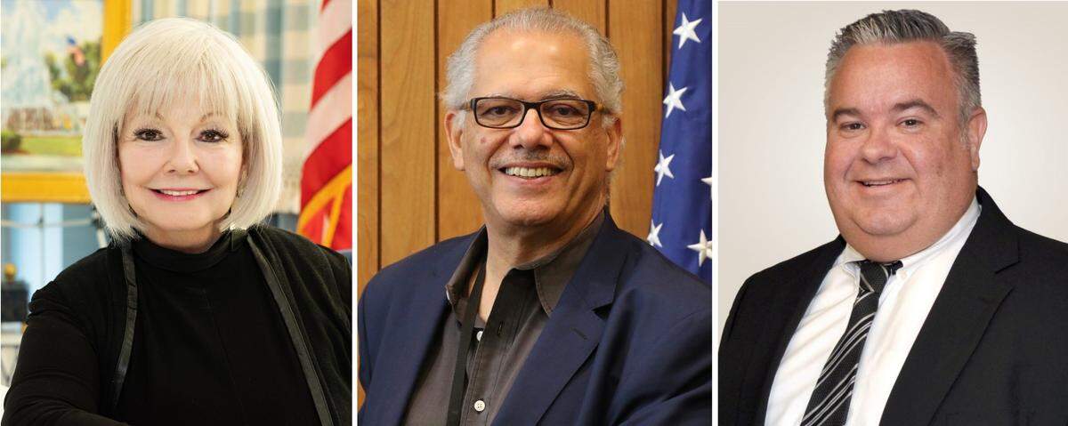 Belleville City Attorney Garrett Hoerner, right, has filed a lawsuit against Kaskaskia Engineering Group under the direction of the City Council, Mayor Patty Gregory, left, and City Engineer Sal Elkott.