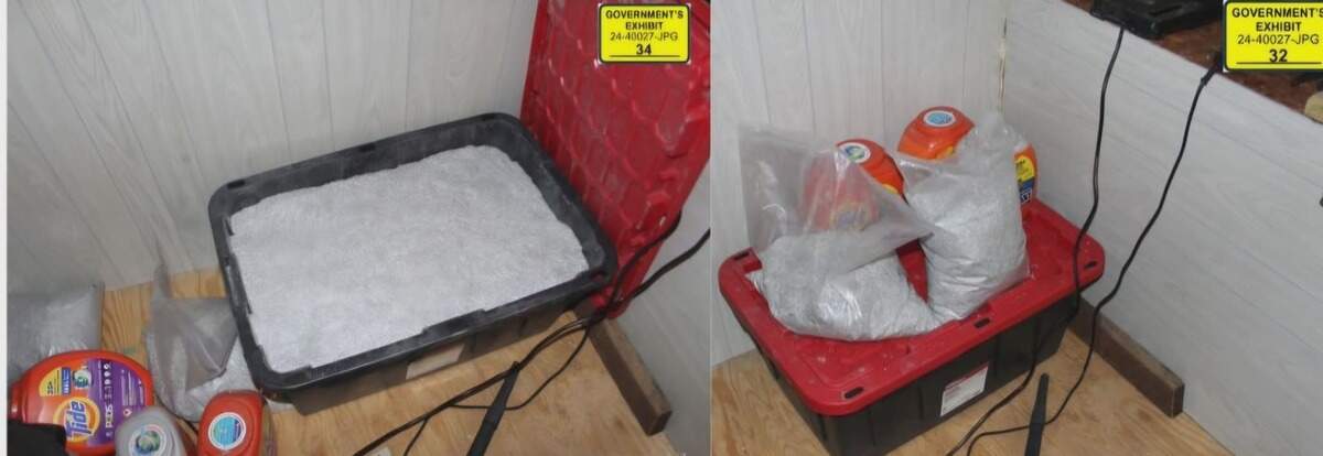Among the items seized during a May 2024 search of his home were nearly 80 pounds of aluminum shavings, which prosectors said were produced during the machining of firearm components.