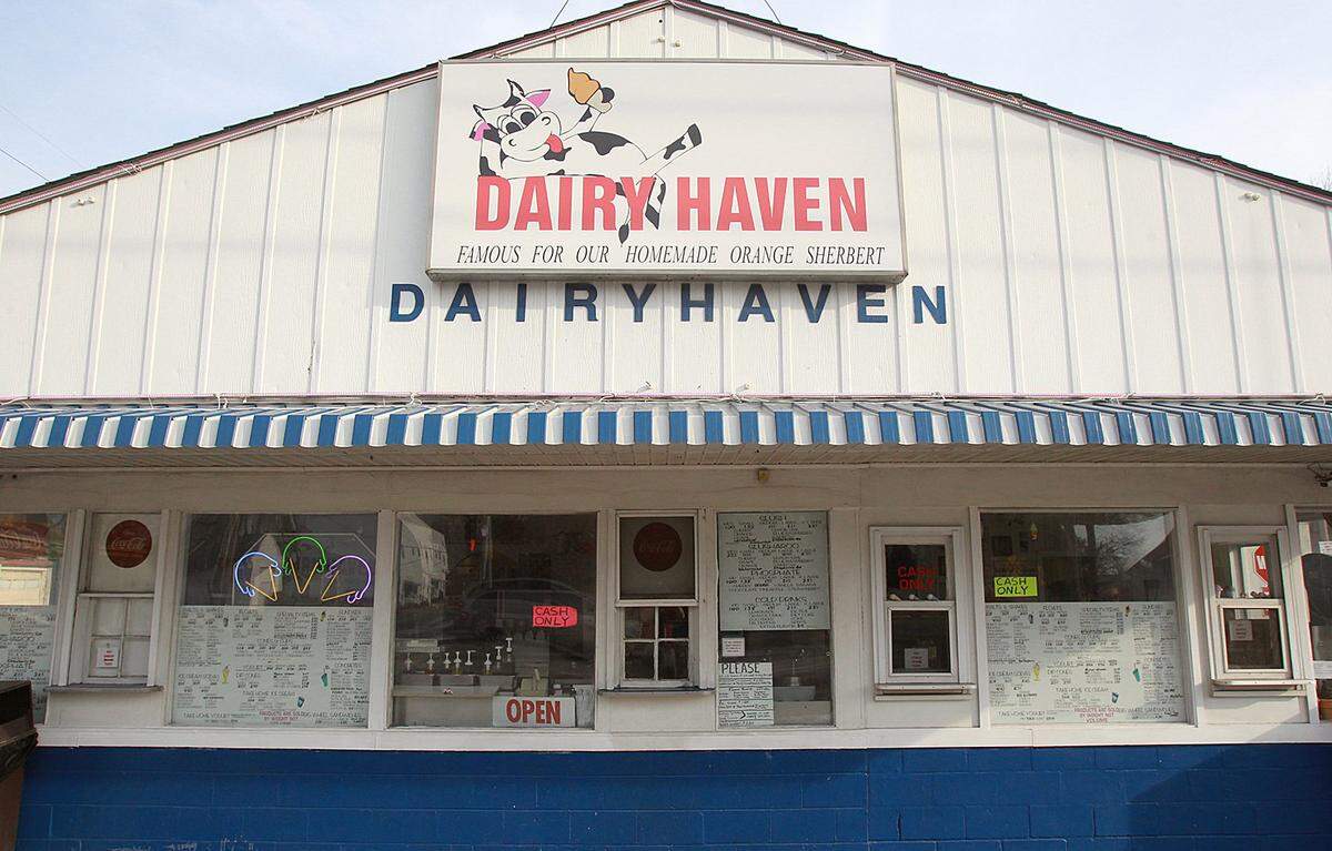 An exterior view of the Dairy Haven shop in Caseyville