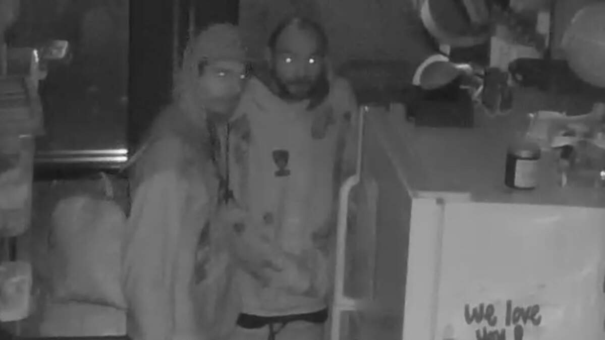 Security camera images of two men allegedly inside Gateway Pet Guardians in East St. Louis.