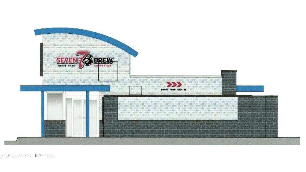 Prototype signage - right side elevation rendering for 7 Brew Coffee