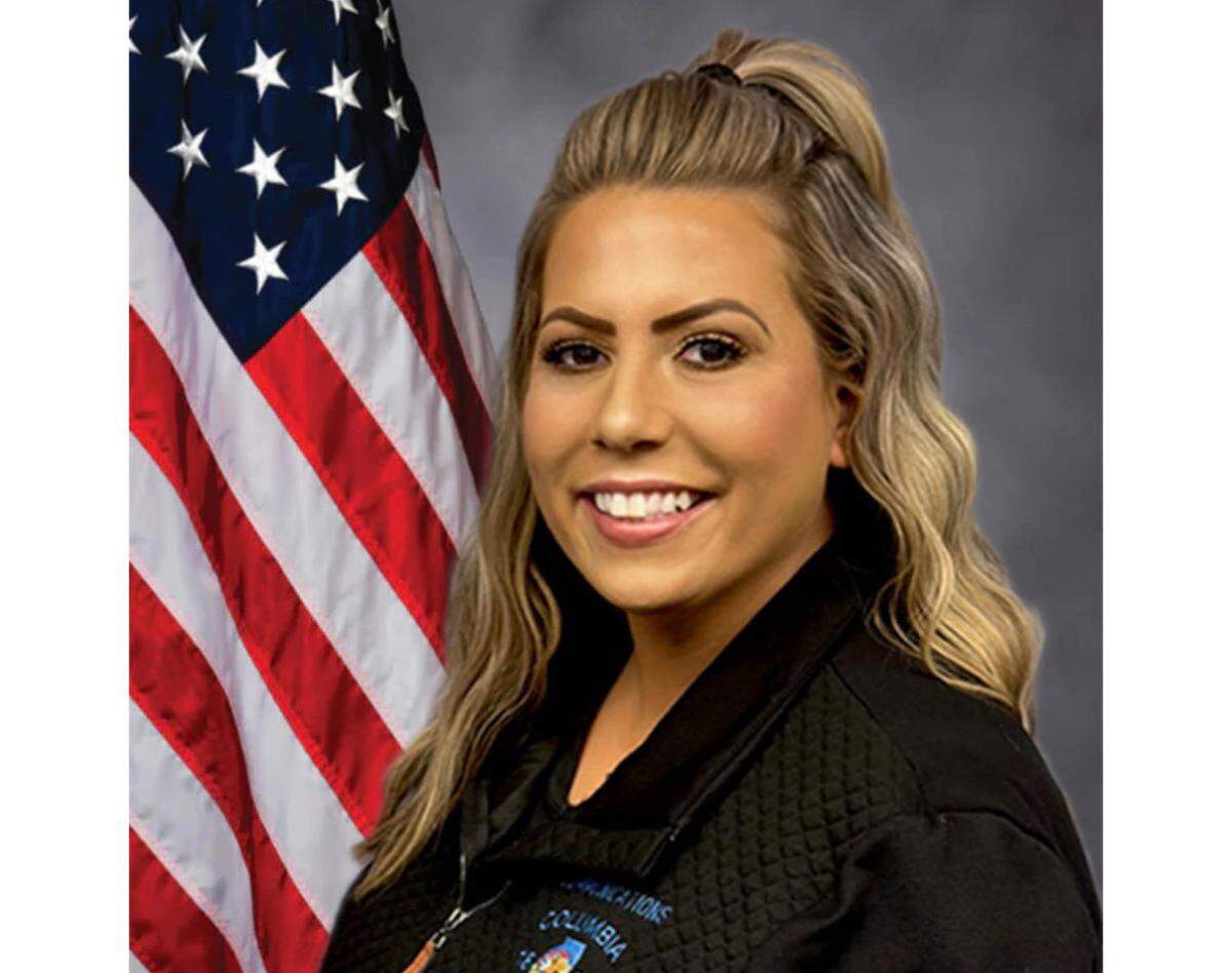 Columbia police dispatcher Sarah Courtney, who coordinated the response to the plane crash site.