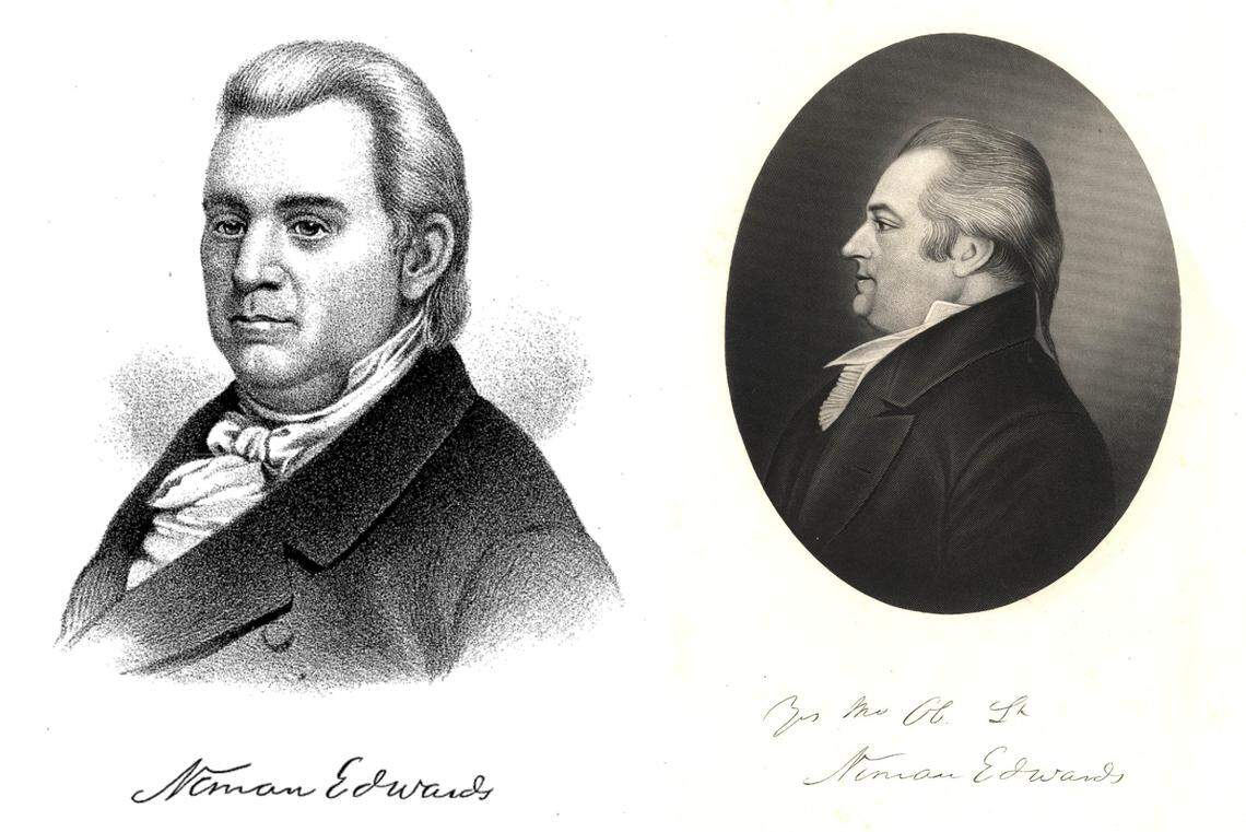 Two portraits of Ninian Edwards, a lawyer, judge, legislator, governor, businessman and Edwardsville namesake, who lived from 1775 to 1833.