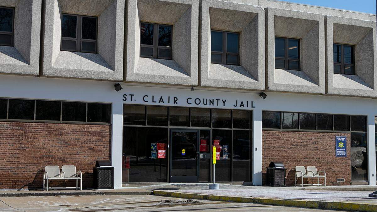 Exterior of the St. Clair County Jail and Sheriffs department in Belleville, Illinois.