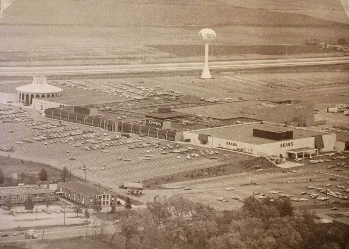 In 1975, St. Clair Square had Famous-Barr and Sears stores, and J.C. Penney was preparing to open. Four years later, a court ordered the City of O’Fallon to remove the mall logo from its water tower.