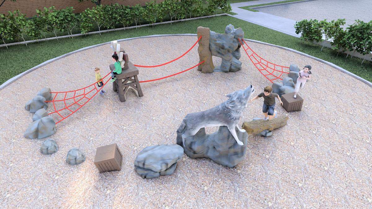 Artist’s rendering of the proposed playgound area. Provided