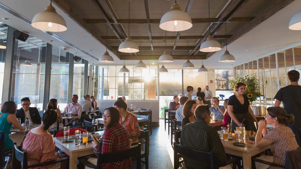 The main dining room at Vicia restaurant in St. Louis.