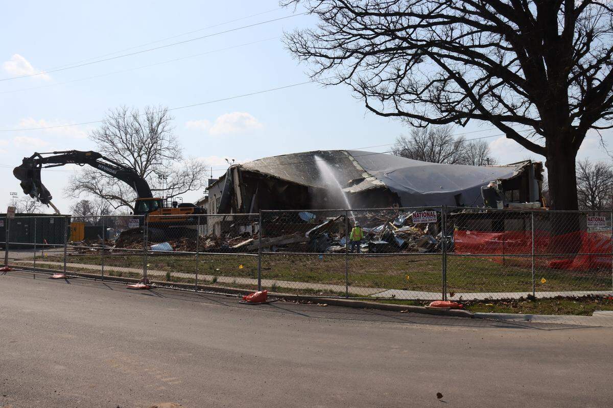 The Katy Cavins Center in O’Fallon was demolished this week.