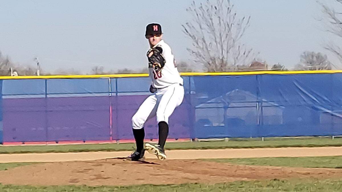 Highland pitcher Trent Clemons, shown here in a file photo, allowed three runs in the first inning, then only one more hit to allow his offense to cinch the IHSA Super-Sectional win over Mohomet-Seymour Monday.