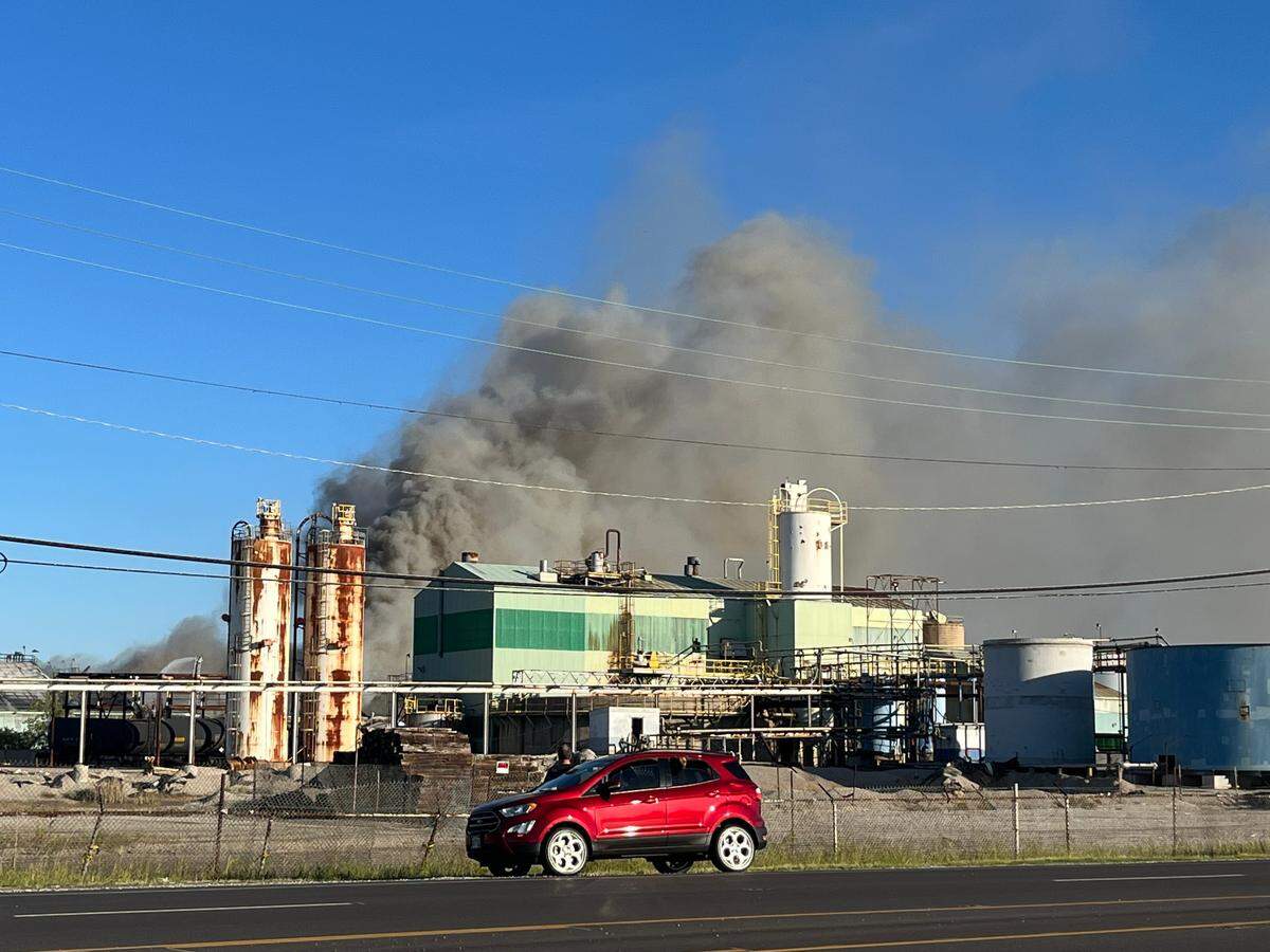 A fire broke out at Eagle Industrial Park in Sauget Monday afternoon.