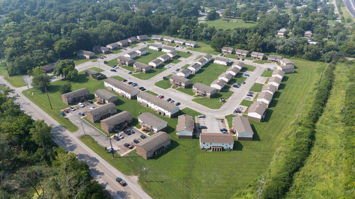 Greystone Apartments, a federally-subsidized apartment complex with 148 low-income rental units, is located off of Missouri Avenue in Cahokia Heights.