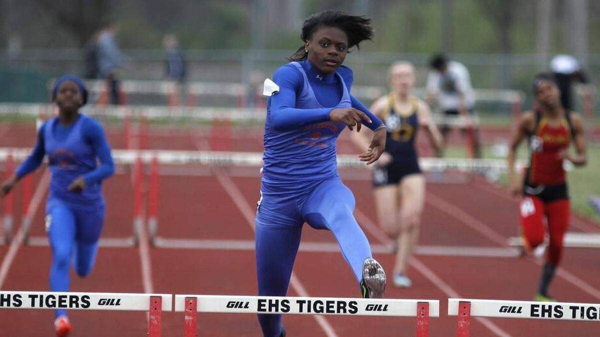 A three-sport athlete, East St. Louis senior Rokelle Stanley will be tough to beat this season in either hurdles event or in sprint relays.