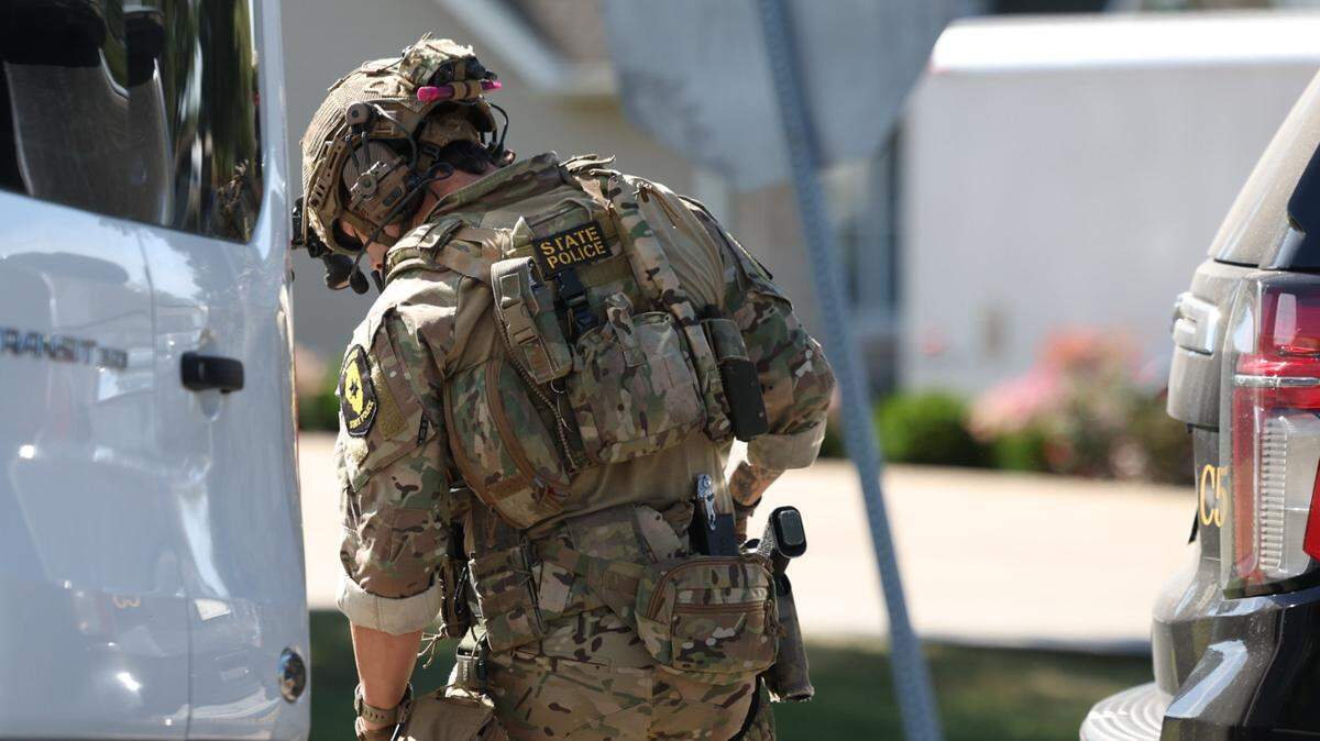 This is one of the law-enforcement officers who responded to Columbia where a man barricaded himself inside home on Meadow Court on Wednesday.