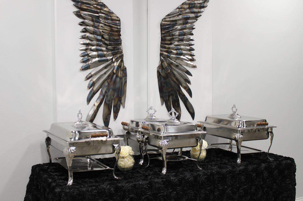 Chafing dishes are available for rent at Events at The U in Belleville.