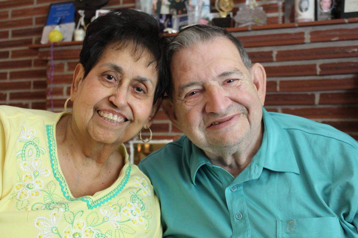 Julie Llamas, 79, and Joe Hubbard, 75, of Belleville, got married Friday night after a 40-year relationship that started as a friendship and evolved into romance.