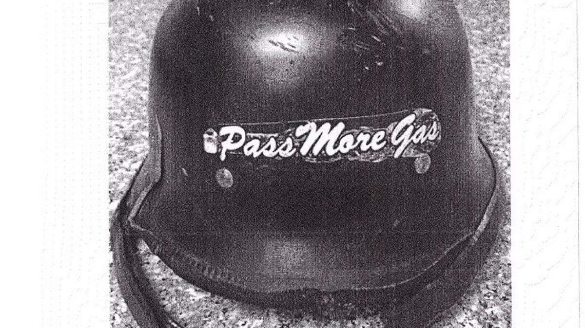 An Alton man is suing after he says he suffered a traumatic brain injury in a motorcycle accident because of a helmet he was wearing at the time of the crash. This photo was included in his lawsuit, filed Aug. 17.