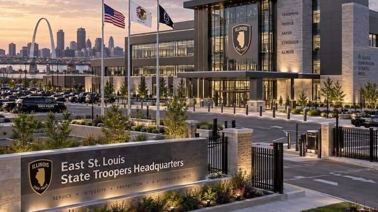 Construction underway on new Illinois State Police headquarters in East St. Louis