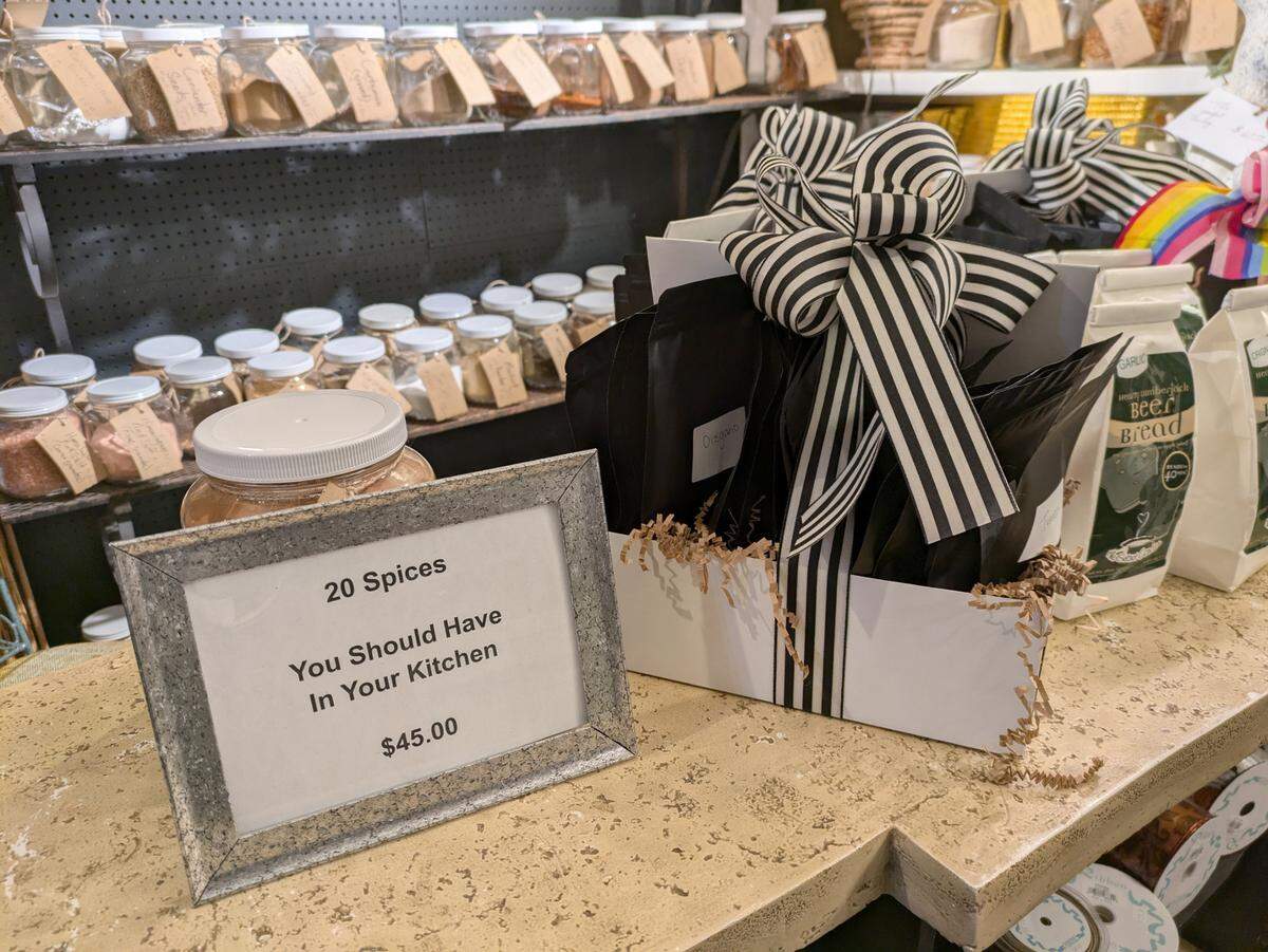 Spice starter kits on display at Grimm & Gorly Florist
