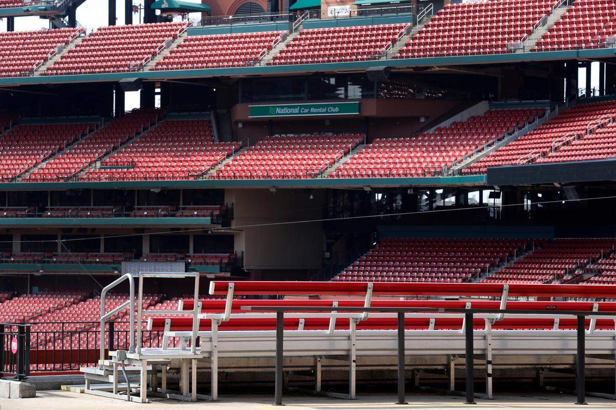 These empty stands at Busch Stadium will be filled with people for the St. Louis Cardinals 2022 home and season opener Thursday. The National Weather Service provides the latest forecast for fans planning to attend.