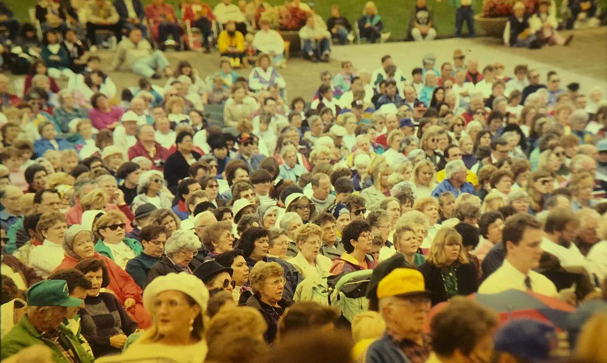 Thousands came from across the country to pray at the Shrine in Belleville in 1994.