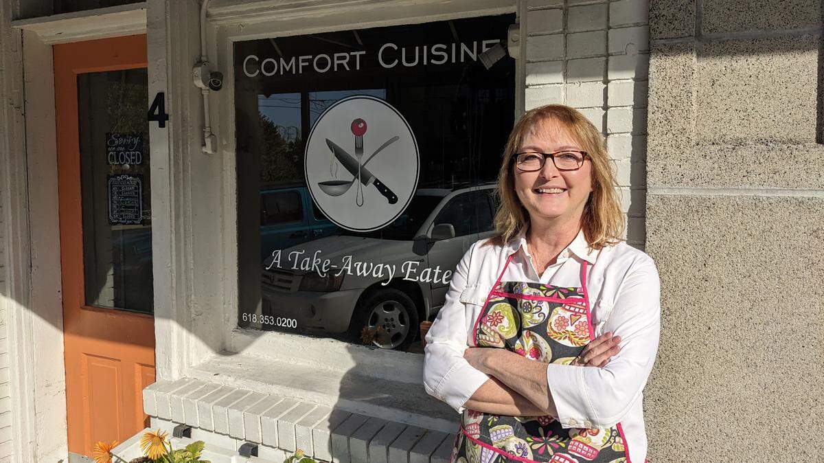 Lori “Lolly” Bregenzer, owner of Comfort Cuisine by Lolly in Alton