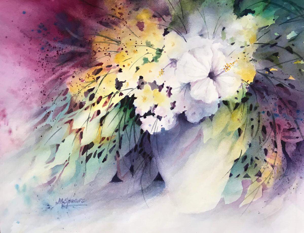 Green Door Art Gallery opens its “Botanicals & Blooms II” exhibit Wednesday, May 4. The exhibit includes a variety of works including “Spring Bouquet,” a watercolor by Marty Spears. www.greendoorartgallery.com