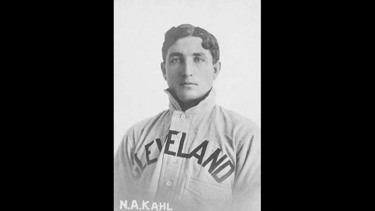 Nick Kahl of Coulterville as a member of the Cleveland Naps.