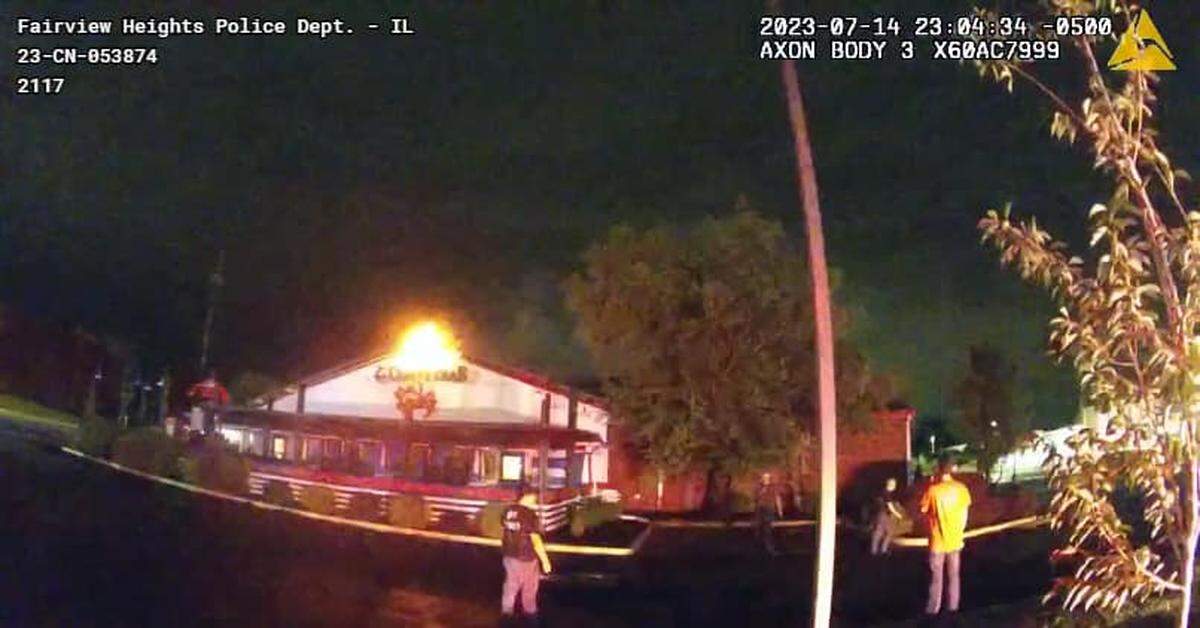 Flames were shooting from the roof of the Crafty Crab restaurant on Ludwig Drive when firefighters arrived about 11 p.m. Friday.