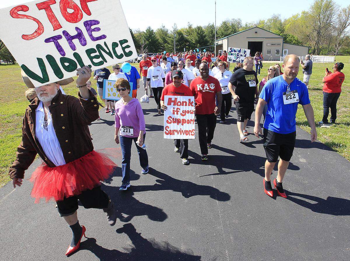The Walk a Mile in Her Shoes event will take place April 27 at Lindenwood University-Belleville. The event helps raise awareness and encourages conversation about gender relations and sexual violence. Registration is available online at https://callforhelpinc.org/walkamile.html