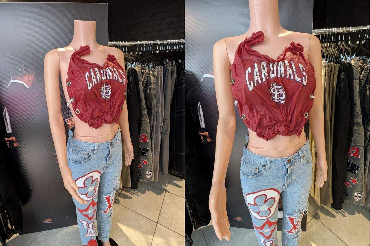 A corset top made from a shirt and shaped with epoxy