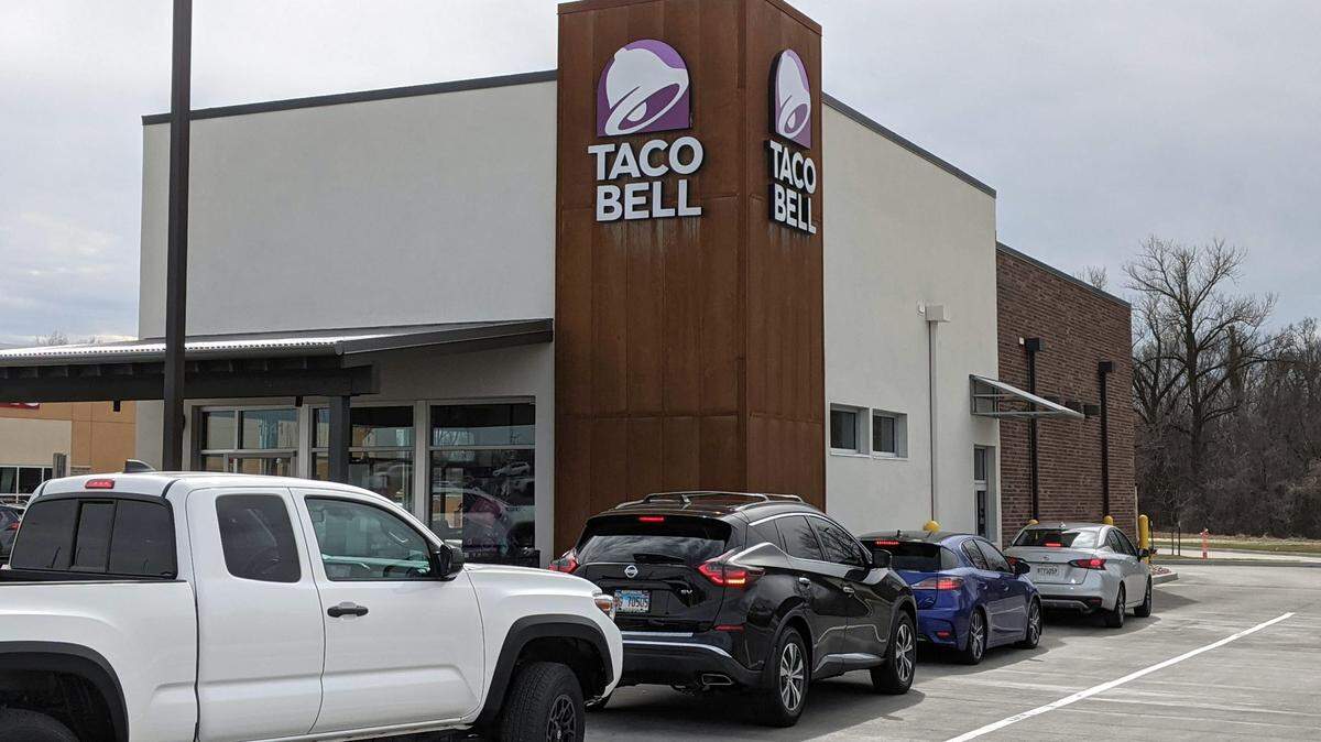 Taco Bell at 1141 Central Park Drive in O’Fallon is open for drive-thru service.
