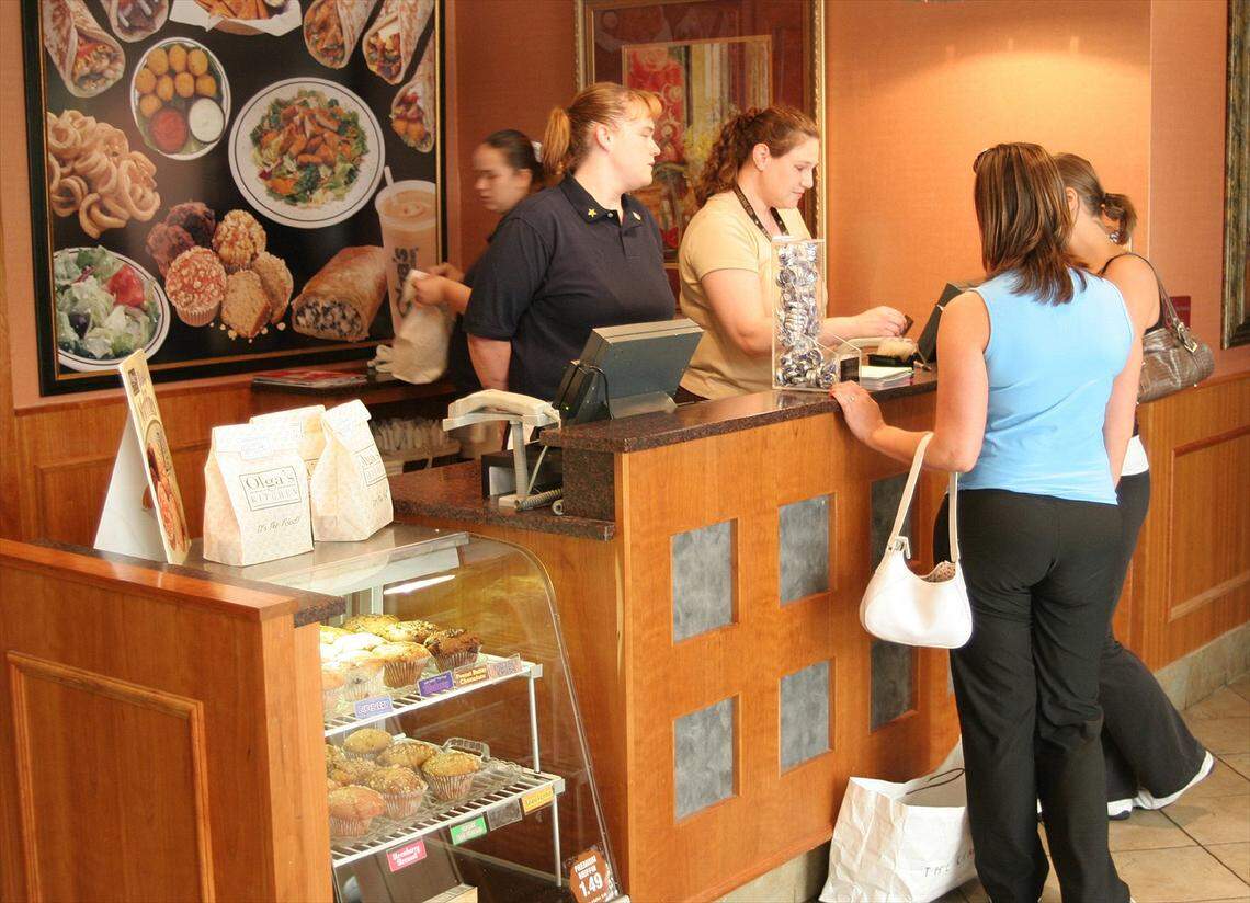 The former home of Olga’s Kitchen at St. Clair Square.