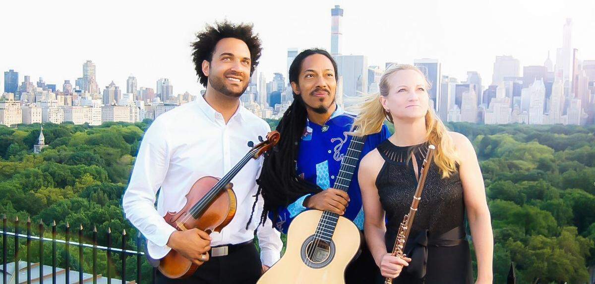 Trio Virado – Juan Miguel Hernandez, Joao Luis and Amy Porter – will perform Sunday at E. Desmond Lee Concert Hall in St. Louis. The performance is presented by the St. Louis Classical Guitar Society. Learn more at www.stlclassicalguitar.org