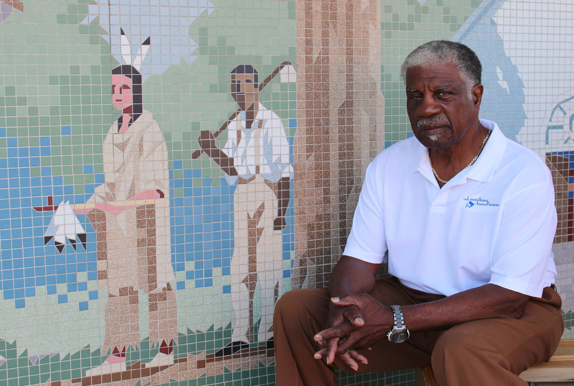 Retired educator Herman Shaw, shown in 2018, was a big proponent of changing a mural at the old Edwardsville City Hall in the 1980s. A “Black Sambo-like” freed slave was turned into a farmer.