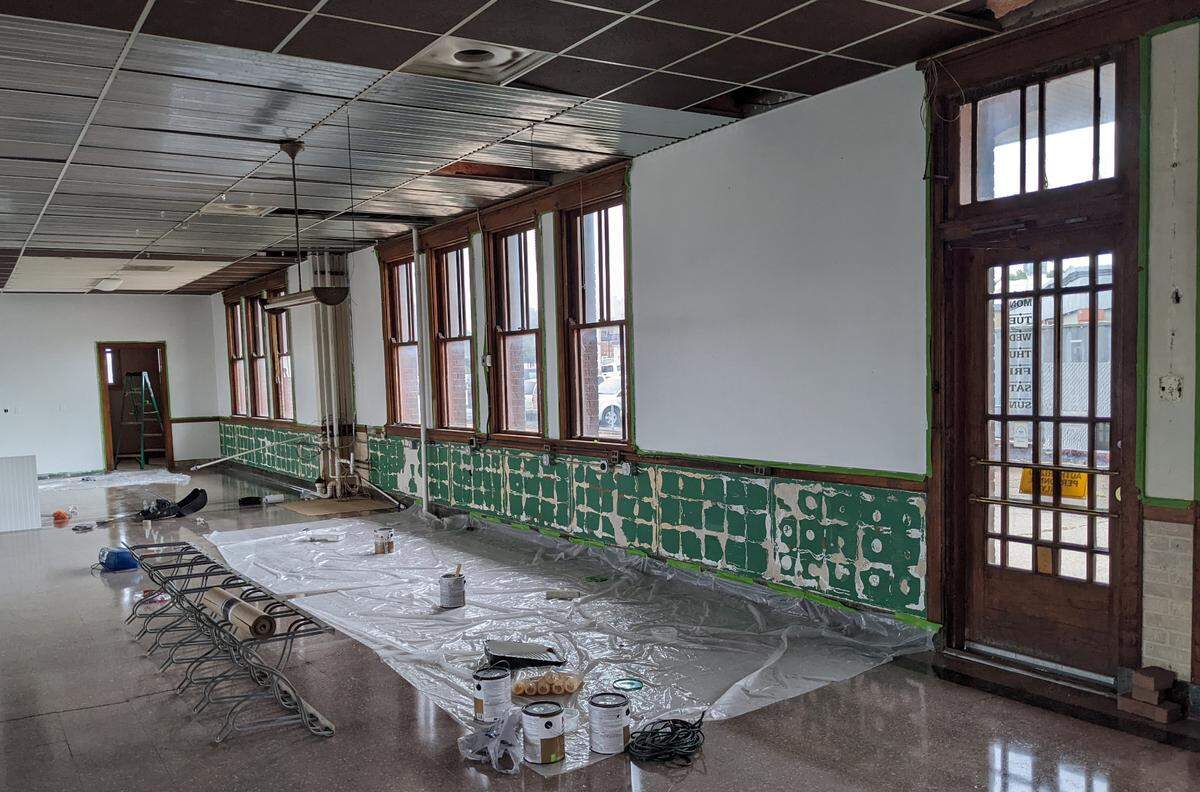 The old train depot at 732 S. Illinois St. in Belleville is being transformed into LongStory Coffee’s new café and coffee roastery, which is slated to open later this year.