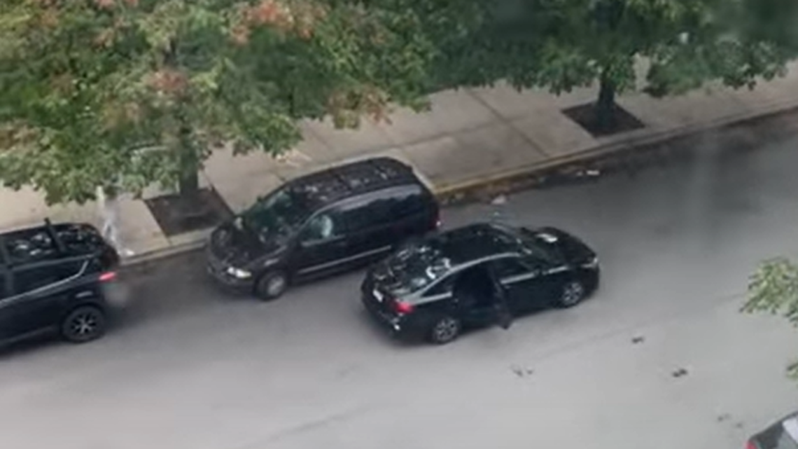A minivan attempted to kidnap a 45-year-old woman walking in Chicago, Illinois, when a Lyft rider and driver stopped to help, cops said. The minivan drove away.