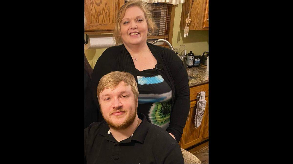 Lori Meyer and her son, Dustin Meyer, in happier times. Lori Meyer was found dead early in the morning of Jan. 20 at her Dupo home.