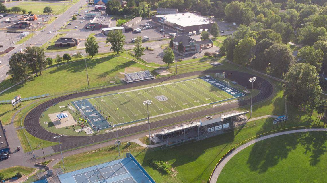 Belleville East High School’s Charles Woodford Field on June 17, 2024.