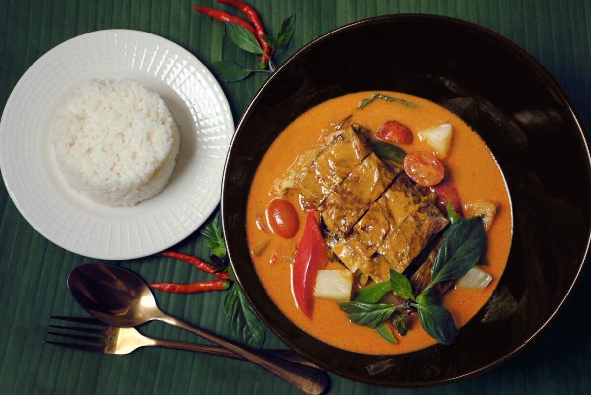 Roasted Duck Curry is on the menu at Banana Leaf Thai Cuisine in Belleville.