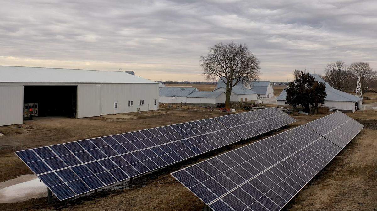 This solar system installed by StraightUp Solar on an Illinois farm in 2019 is similar to the one being designed for the Poor Clares, an order of nuns who live in a Belleville monastery.